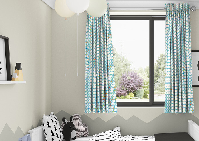 Zap, Azure - Made to Measure Curtains - Image 3
